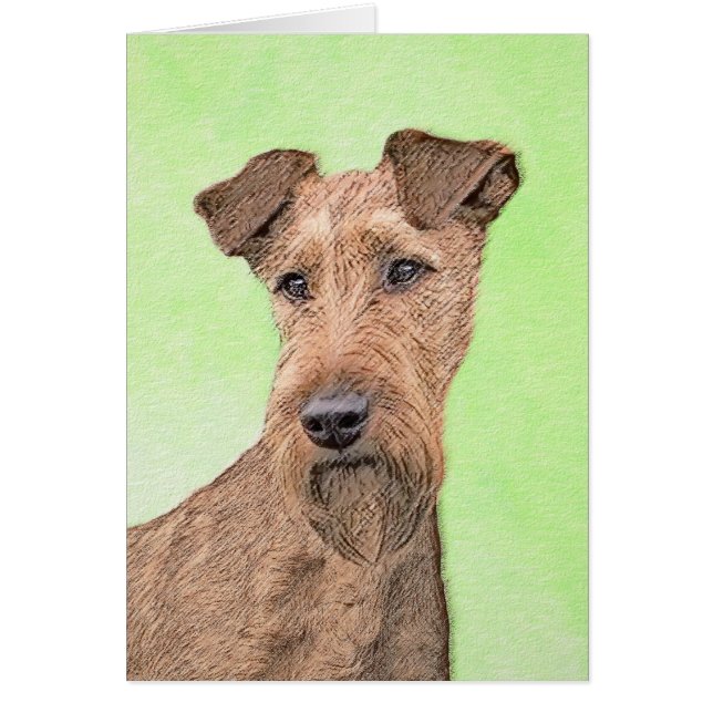 Irish Terrier Painting - Niedliche Original Dog Ar (Vorne)