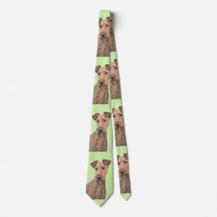 Irish Terrier Painting - Niedliche Original Dog Ar Krawatte