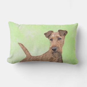 Irish Terrier Painting - Niedliche Original Dog Ar Lendenkissen