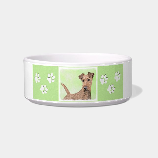 Irish Terrier Painting - Niedliche Original Dog Ar Napf (Rechts)