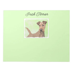 Irish Terrier Painting - Niedliche Original Dog Ar Notizblock