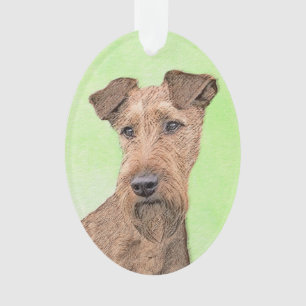 Irish Terrier Painting - Niedliche Original Dog Ar Ornament