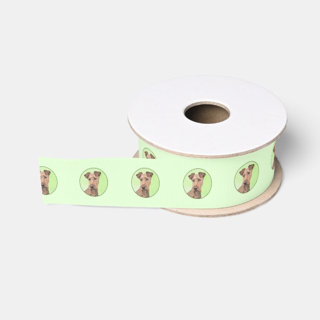 Irish Terrier Painting - Niedliche Original Dog Ar Ripsband (Spule)