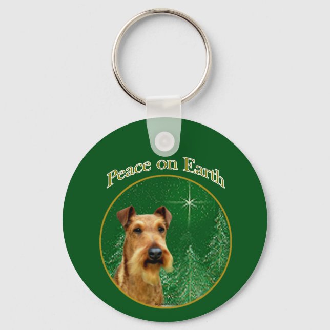 Irish Terrier Peace Schlüsselanhänger (Vorderseite)