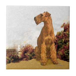 Irish Terrier Seaside Fliese