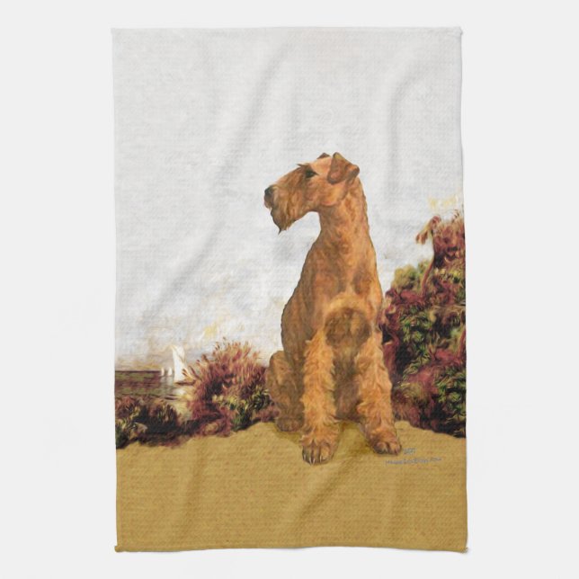 Irish Terrier Seaside Handtuch (Vertikal)