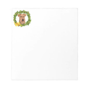 Irish-Terrier-Stechpalmenkranz Notizblock