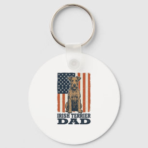 Irish Terrier Vater Patriotisch Vintage Schlüsselanhänger