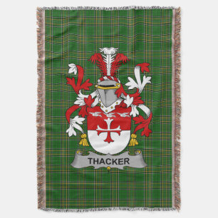 Irish Thacker Coat of Arms Familienwappen Irland Decke