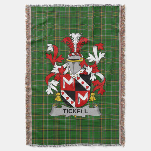 Irish Tickell Coat of Arms Familienwappen Irland Decke