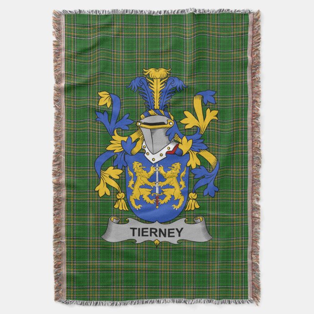 Irish Tierney oder O_Tierney Coat of Arms Family C Decke (Vorderseite Vertikal)