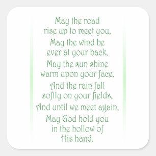 Irish Toast Quadratischer Aufkleber