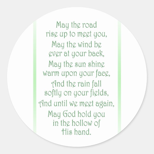 Irish Toast Runder Aufkleber (Vorderseite)