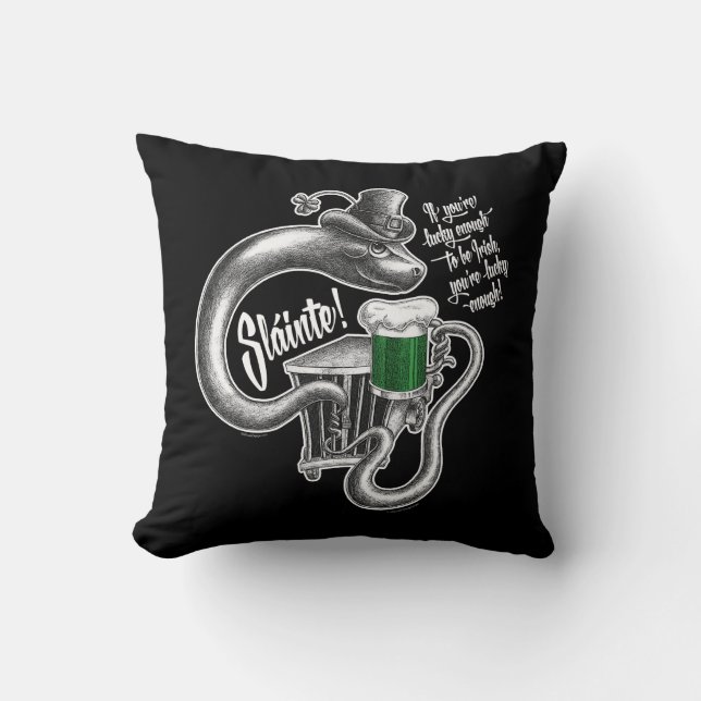 Irish Toast Throw Kissen (Vorderseite)