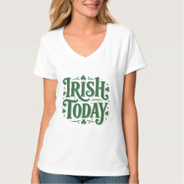 Irish Today Vintage Shamrock Design T-Shirt
