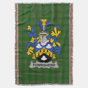 Irish Townshend oder Townsend Coat of Arms Family Decke