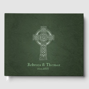 Irish Traditional Celtic Cross Wedding Guest Book Gästebuch