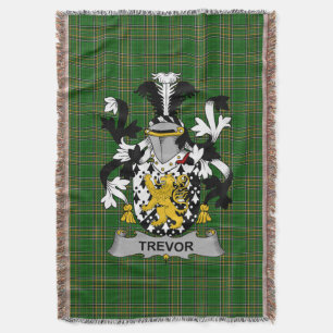 Irish Trevor Coat of Arms Familienwappen Irland Decke