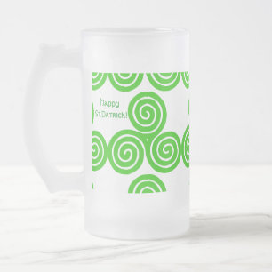 Irish Triskel Happy St Patrick Mattierte Tasse