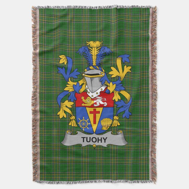 Irish Tuohy oder O_Toohey Coat of Arms Familienwap Decke (Vorderseite Vertikal)