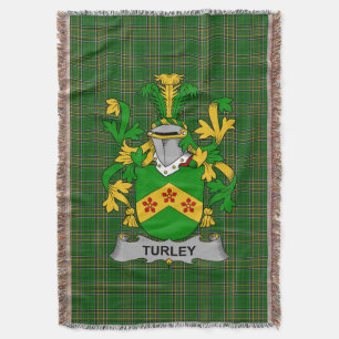 Irish Turkey oder MacCurley Coat of Arms Family Cr Decke