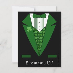 Irish Tuxedo St. Patrick's Day Party Einladungen