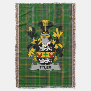 Irish Tyler Coat of Arms Familienwappen Irland Decke
