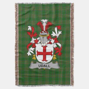 Irish Udall Coat of Arms Familienwappen Irland Decke