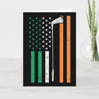 Irish Us Flag Golf Vintage St Patrick Golfing Patr Karte
