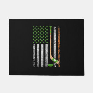 Irish USA Flag Leprechaun Lucky Hockey St Patrick Fußmatte