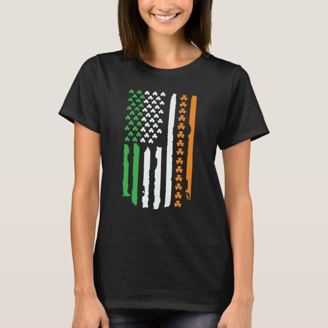 Irish USA Flag St Patricks Day T-Shirt (Vorderseite)