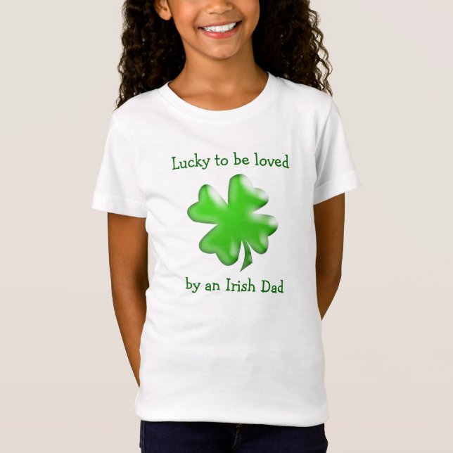 Irish Vater Lucky Kleeblatt Kids Shirt (Vorderseite)