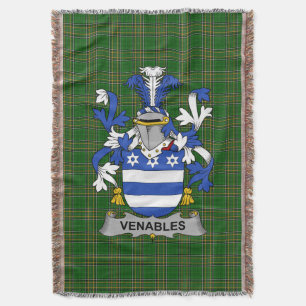 Irish Venable Coat of Arms Familienwappen Irland Decke