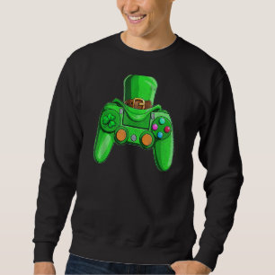 Irish Video Game Controller St Patrick Day Gamer B Sweatshirt