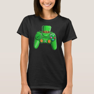 Irish Video Game Controller St Patrick Day Gamer B T-Shirt