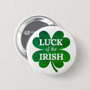 Irish Vierblättriges Kleeblatt Button