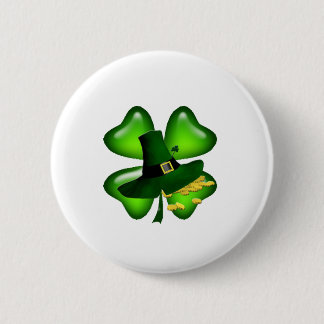 Irish Vierblättriges Kleeblatt Lucky Kleeblatts Button