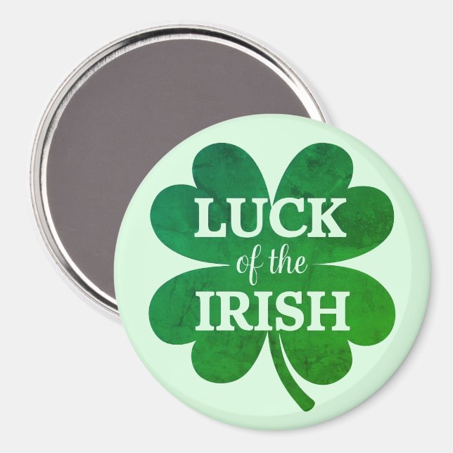 Irish Vierblättriges Kleeblatt Magnet (Vorderseite/Rückseite)