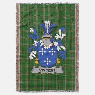 Irish Vincent Coat of Arms Familienwappen Irland Decke