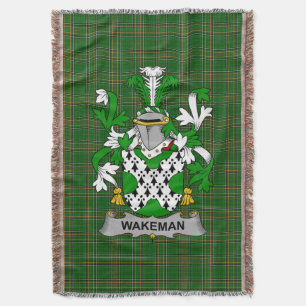 Irish Wakeman Coat of Arms Familienwappen Irland Decke