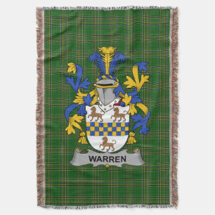 Irish Warren Coat of Arms Familienwappen Irland Decke