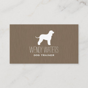 Irish Water Spanel Hunde Rasse Silhouette Visitenkarte