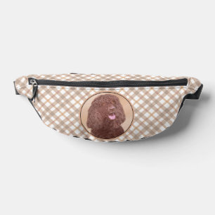 Irish Water Spanel IWS Malerei Original Hunde Kuns Bauchtasche
