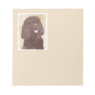 Irish Water Spanel Painting - Original Dog Art Notizblock