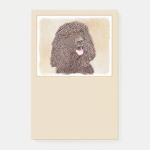 Irish Water Spanel Painting - Original Dog Art Post-it Klebezettel