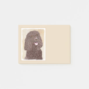 Irish Water Spanel Painting - Original Dog Art Post-it Klebezettel