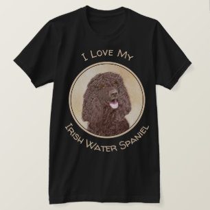 Irish Water Spanel Painting - Original Dog Art T-Shirt
