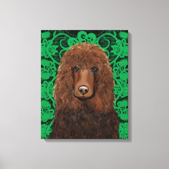 Irish Water Spaniel Leinwanddruck (Vorderseite)