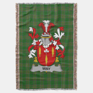 Irish Way Coat of Arms Familienwappen Irland Decke