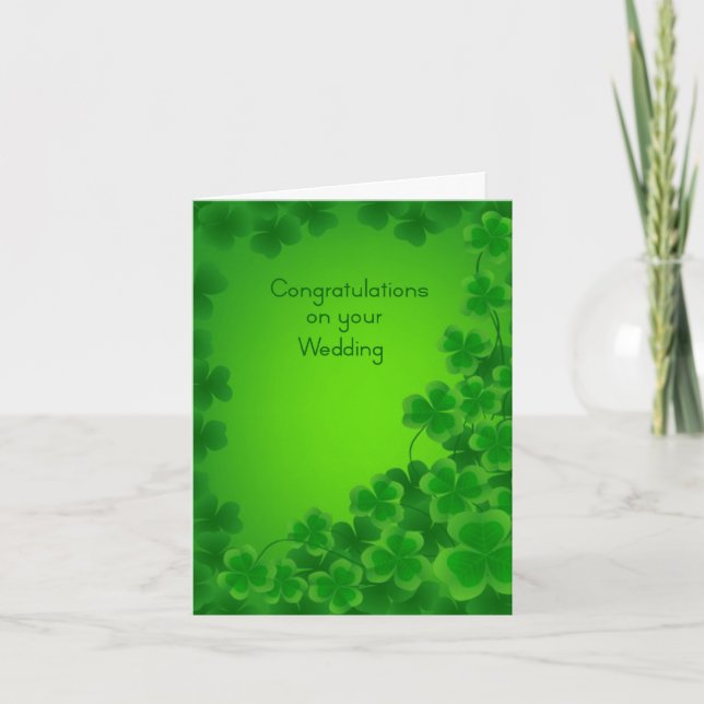 Irish Wedding Glückwunschkarte Karte (Vorderseite)